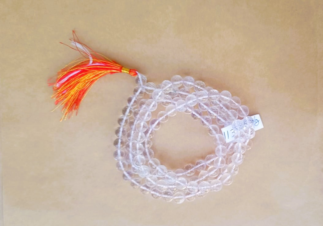 Sphatik Mala Round Beads- Diamond Cut - 9MM Approx 1081 Beads