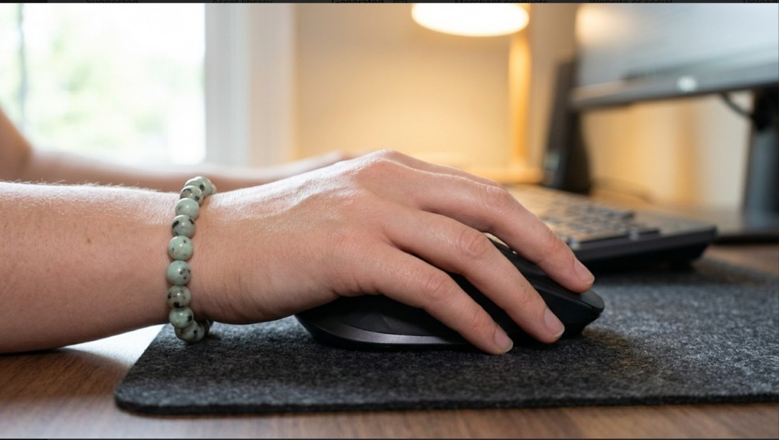 Natural Kiwi Jasper Bracelet