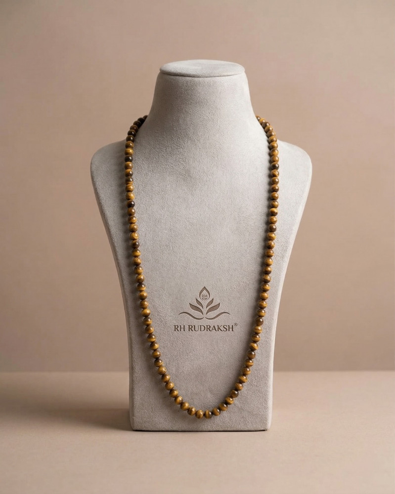 Image of Tiger Eye Stone Mala (Diamond Cut)