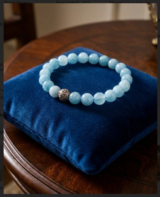Aquamarine Stone Bracelet