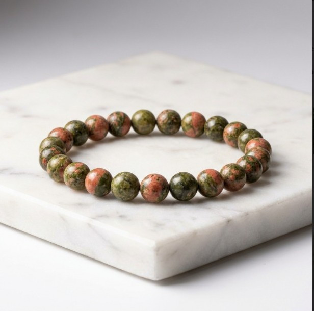 Unakite Stone Bracelet