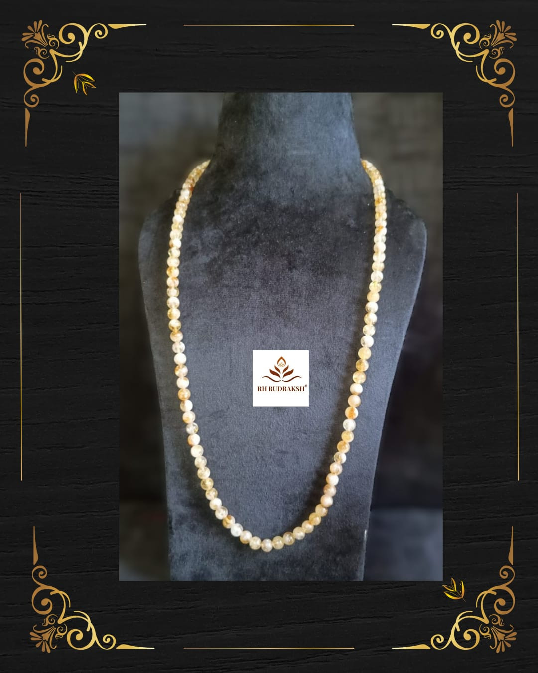 Yellow Citrine Stone Mala