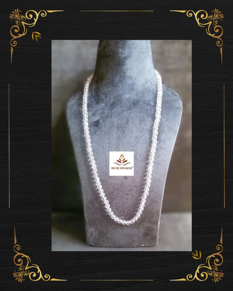 Image of Sphatik Mala (Round Beads- Diamond Cut - 9MM Approx. 108+1 Beads)