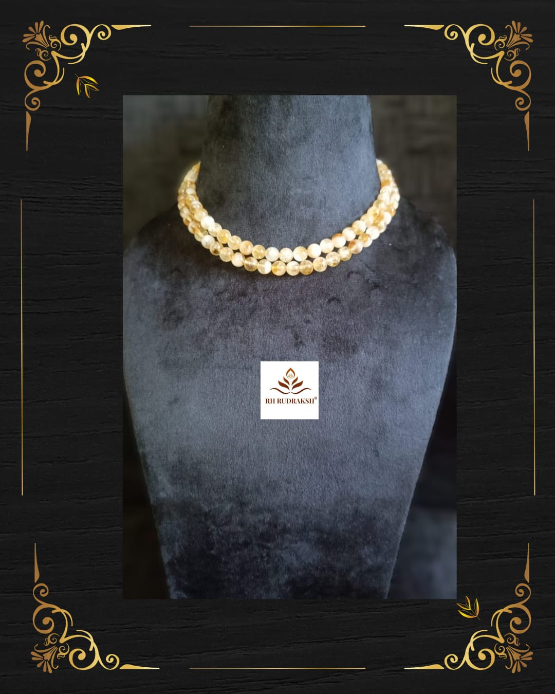 Yellow Citrine Stone Mala