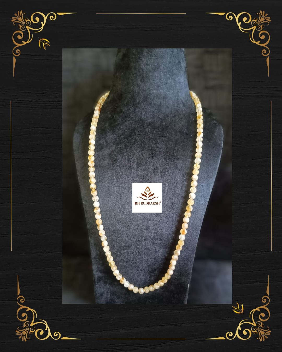 Yellow Citrine Stone Mala