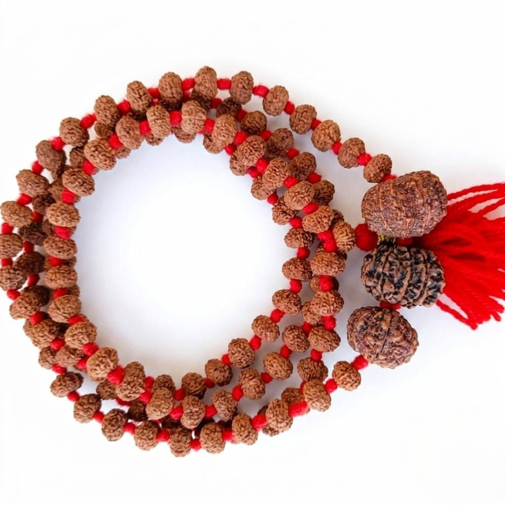 10 Mukhi Rudraksh Mala with 10 Mukhi Nepali Rudraksh Beads