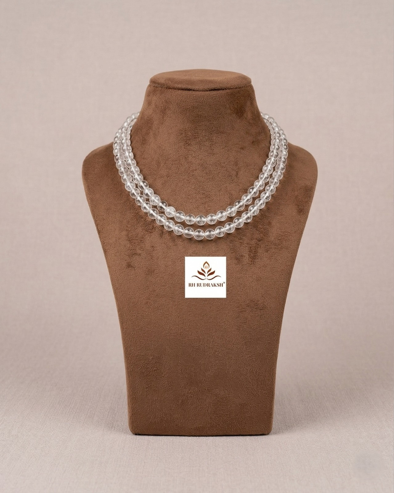 Sphatik Mala Diamond Cut 8MM - 108 1 Beads Super Fine Quality
