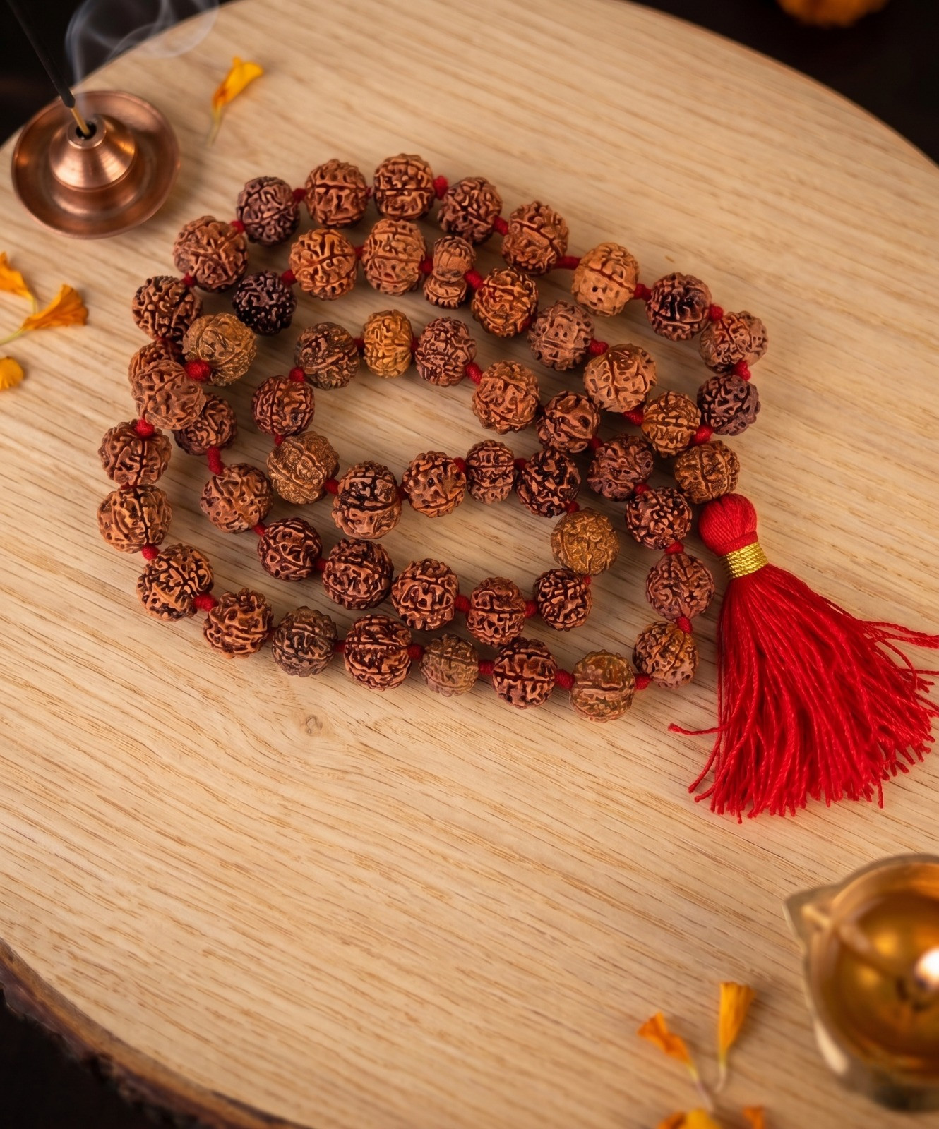 7 Mukhi Nepali Rudraksh Mala Size-15 - 16MM Approx 541 Beads