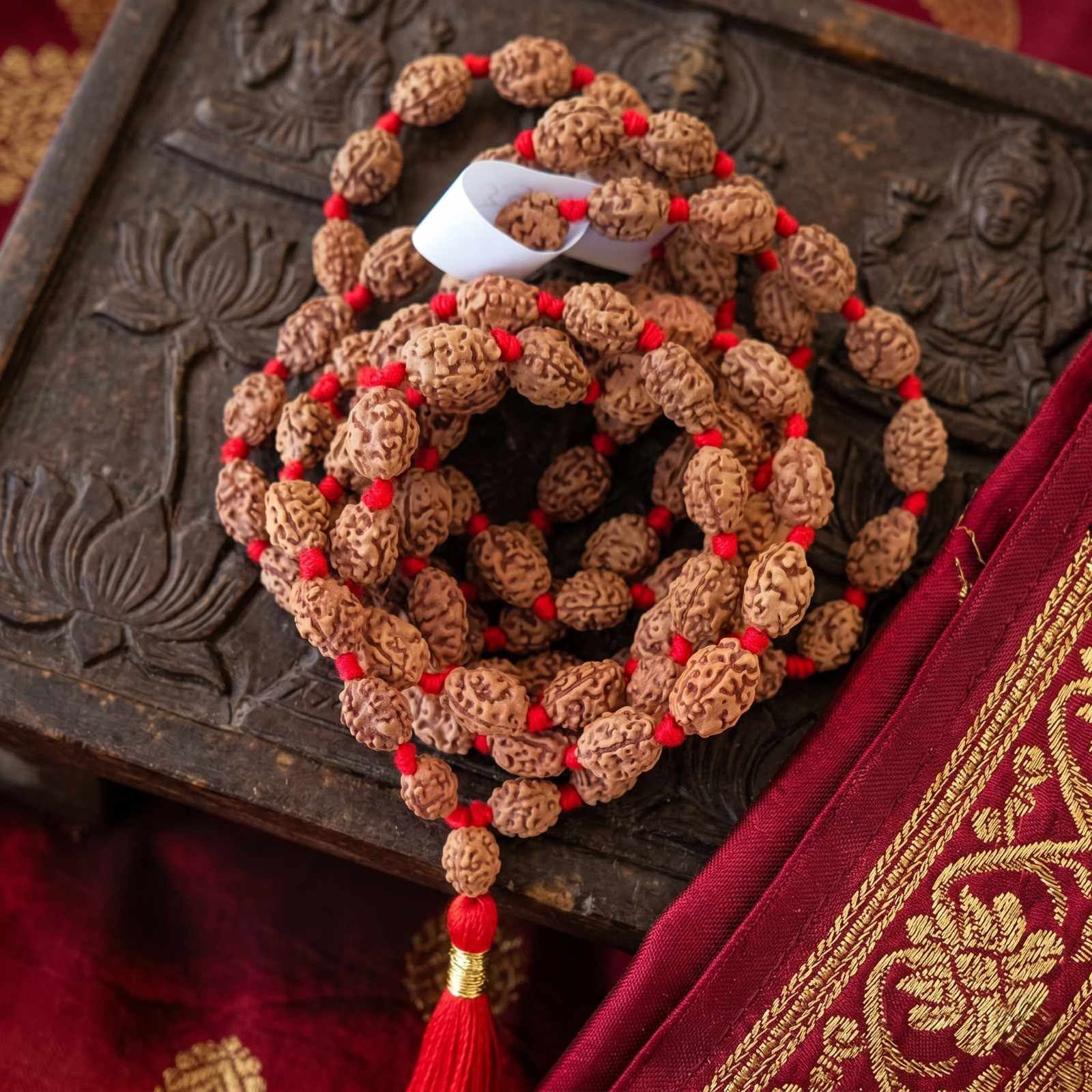 3 Mukhi Rudraksh Mala 8 MM - 1081 Beads