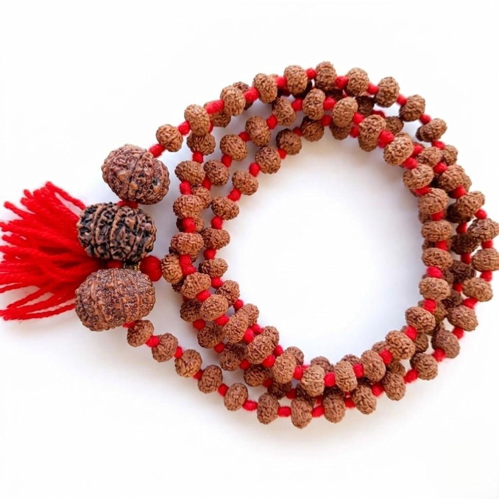 10 Mukhi Rudraksh Mala with 10 Mukhi Nepali Rudraksh Beads