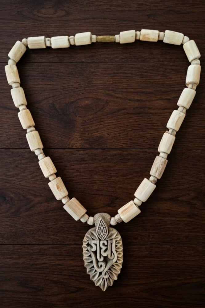 Image of Tulsi Mala - Radha Carved Pendant