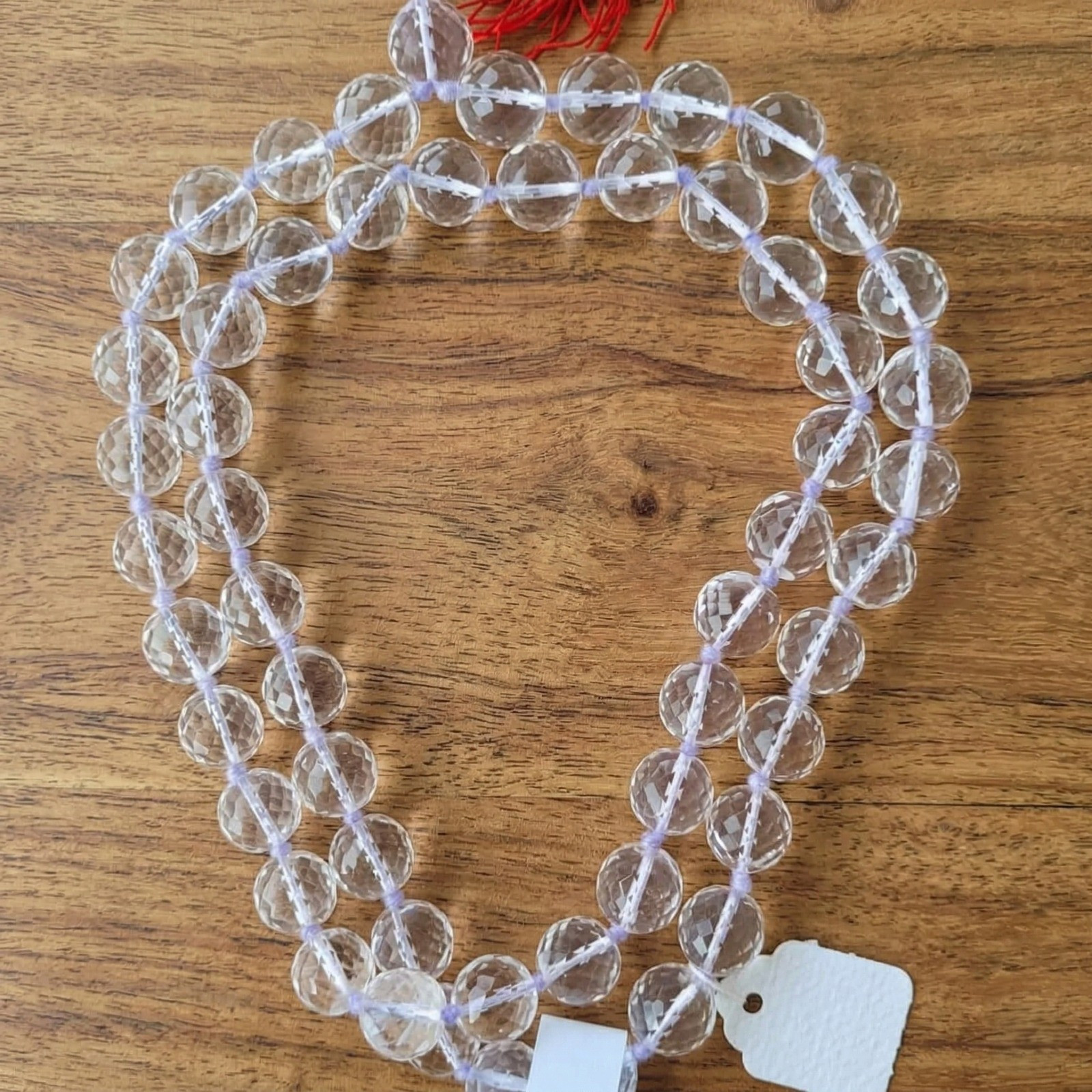 Sphatik Mala Round Beads- Diamond Cut  Approx 12-1250 MM - 541 Beads Super Fine Quality