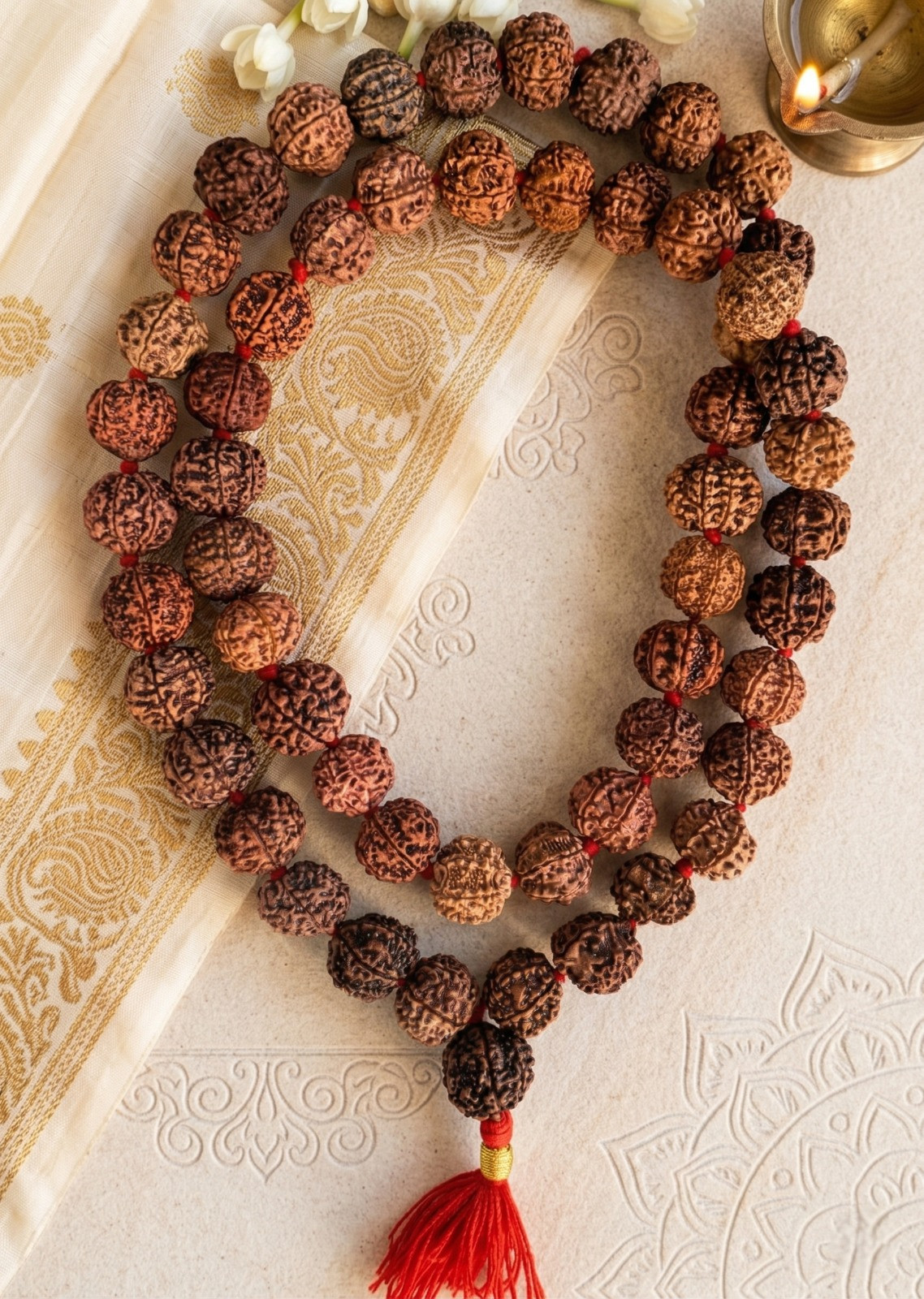 7 Mukhi Nepali Rudraksh Mala 541 Beads 19-20MM Approx