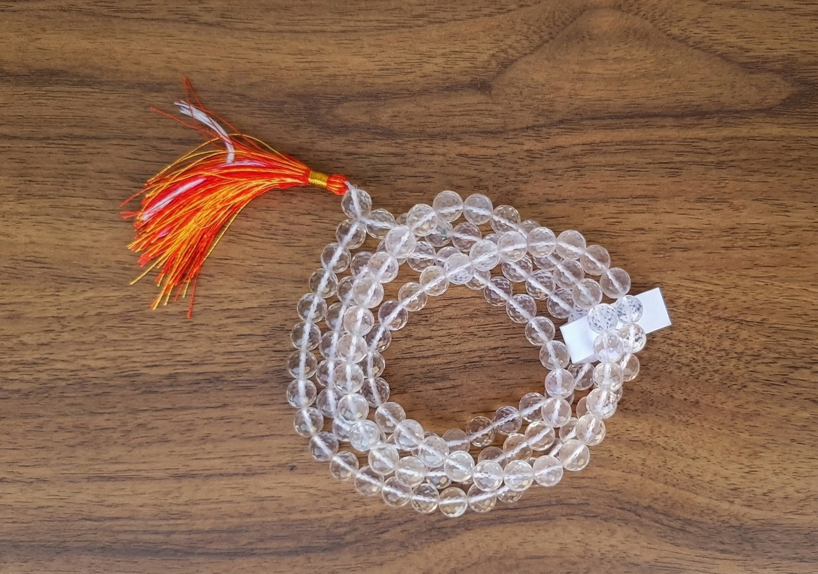 Sphatik Mala Round Beads- Diamond Cut Approx 13-1350 MM - 541 Beads Super Fine Quality