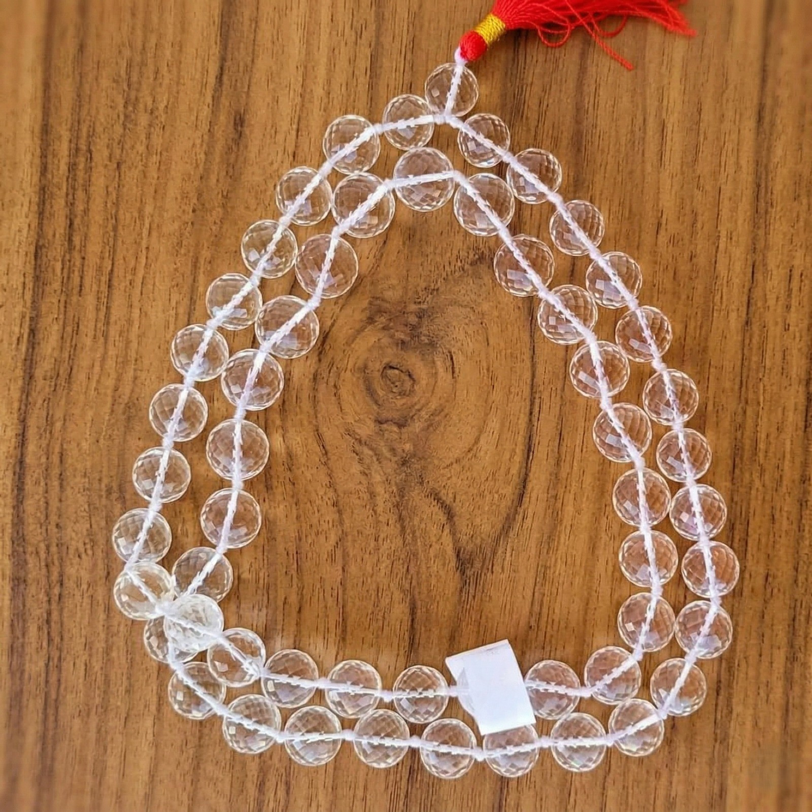 Sphatik Mala Round Beads- Diamond Cut - Approx 1500 MM - 541 Beads Super Fine Quality