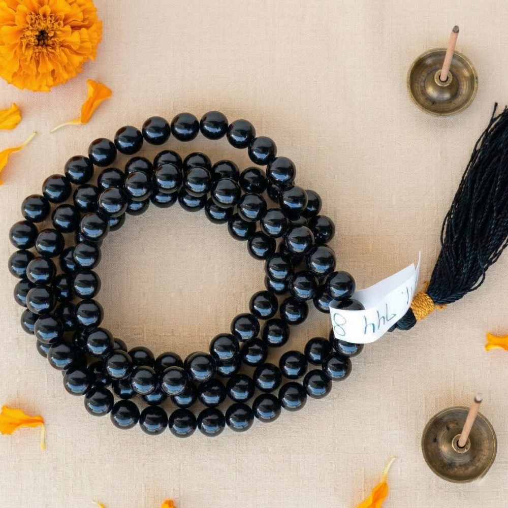 Image of Black Tourmaline Stone Mala