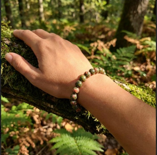 Unakite Stone Bracelet