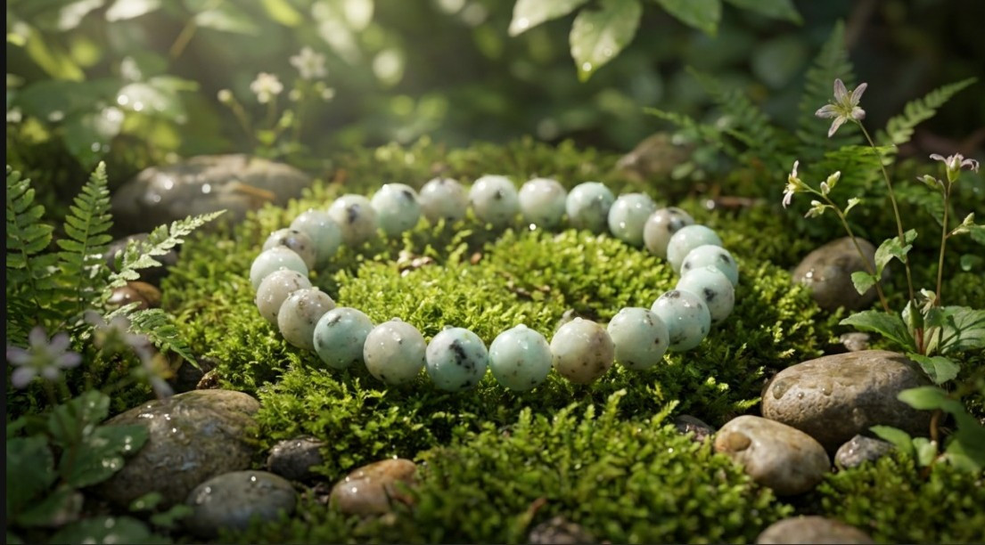 Natural Kiwi Jasper Bracelet