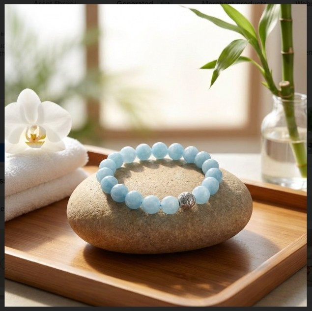 Aquamarine Stone Bracelet