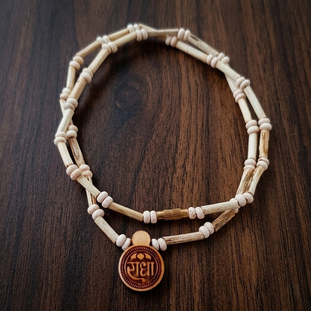Tulsi Mala - With Radhe Pendant Buy 1 Get 1 FREE