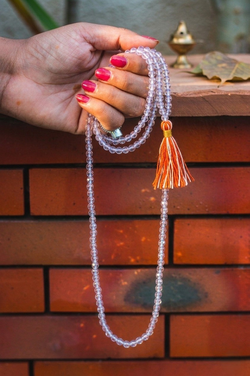 Sphatik Mala Round Beads 6 - 65MM - 108 1Beads Super Fine Quality