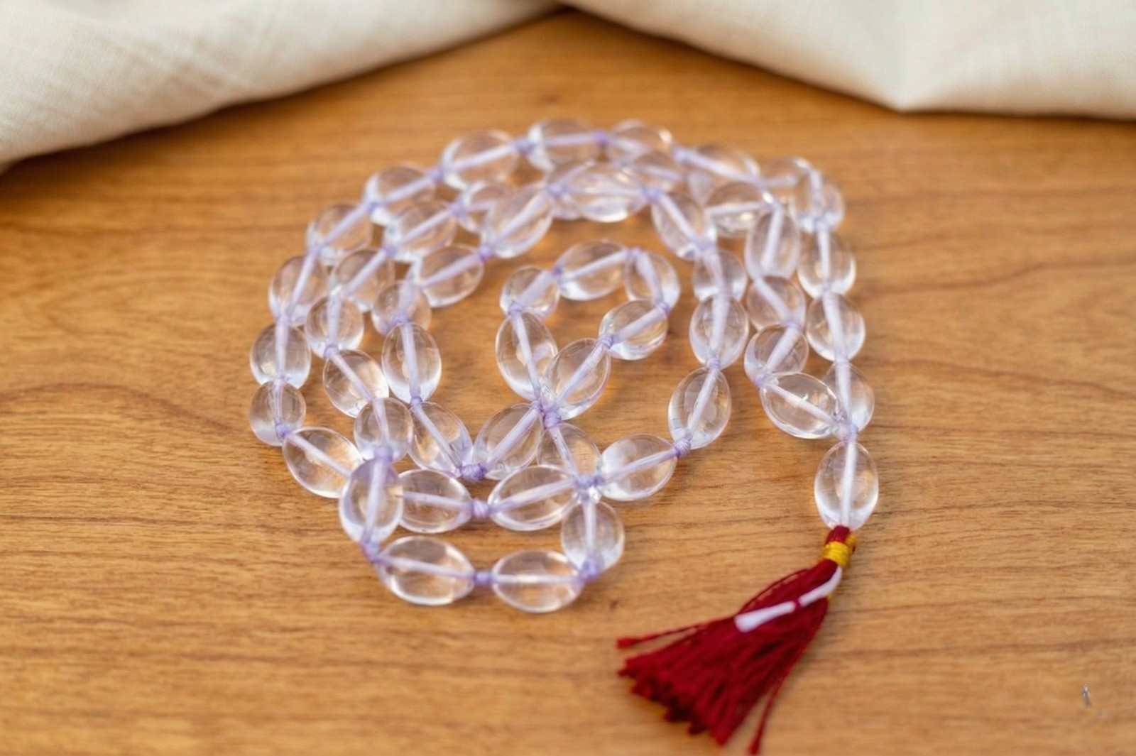 Sphatik Mala Oval Shape Super Fine Quality 15MM