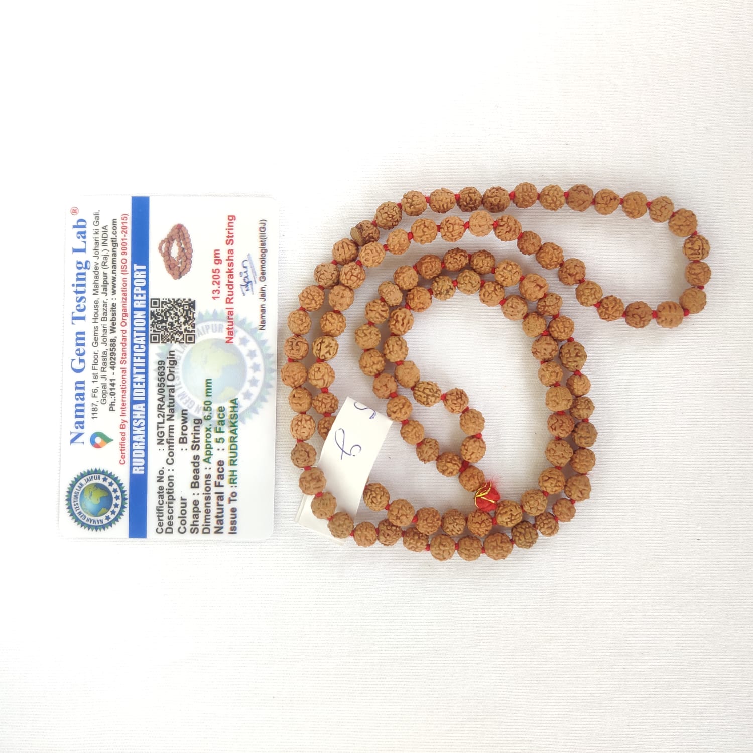 5 Mukhi Rudraksh Mala 65 MM to 700MM - 1081 Beads
