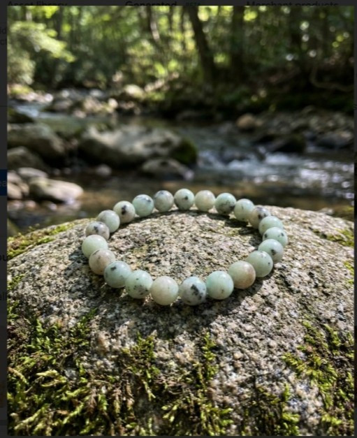 Natural Kiwi Jasper Bracelet