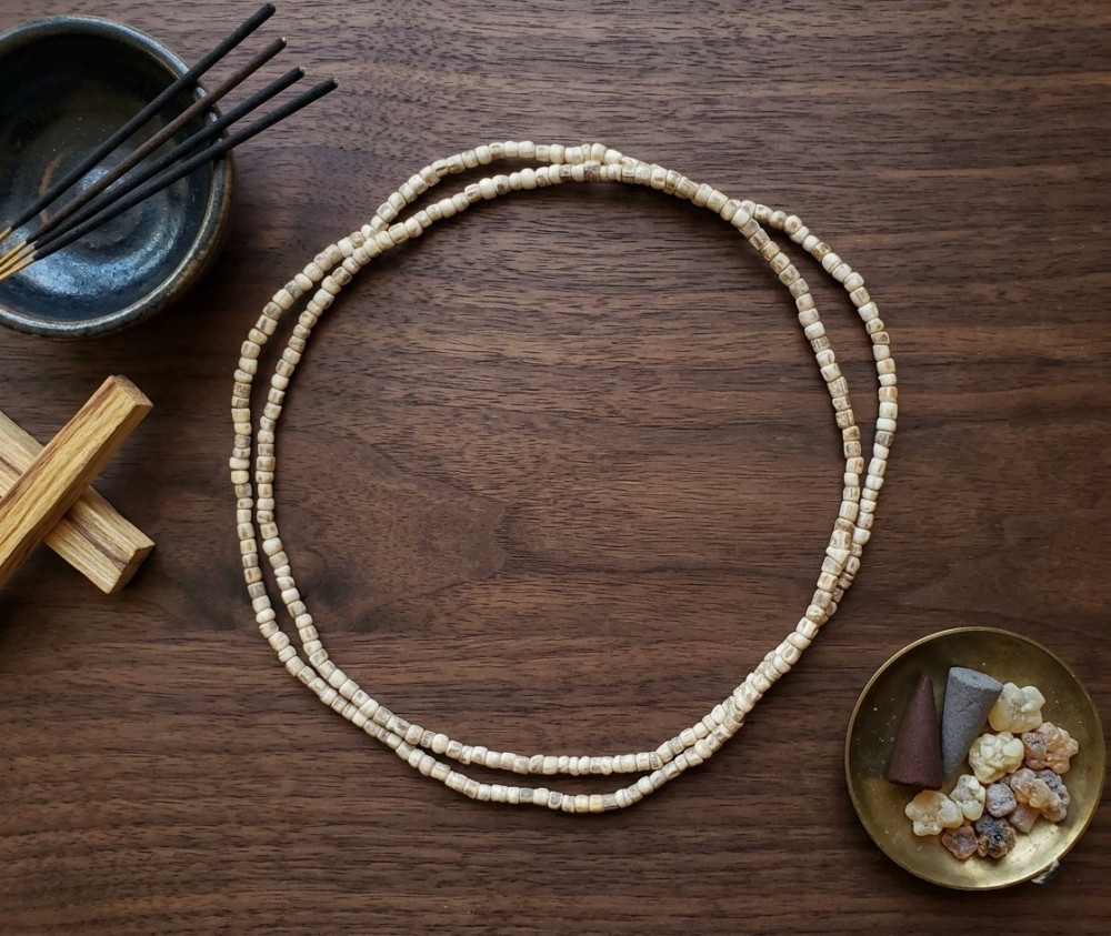 Image of Tulsi Kanthi Mala (Round Beads - 2 Round)