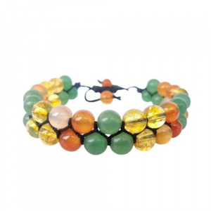 Image of Yellow Citrine + Green Aventurine + Red Carnelian (Good Fortune + Money Growth + Better Job Opportunities)