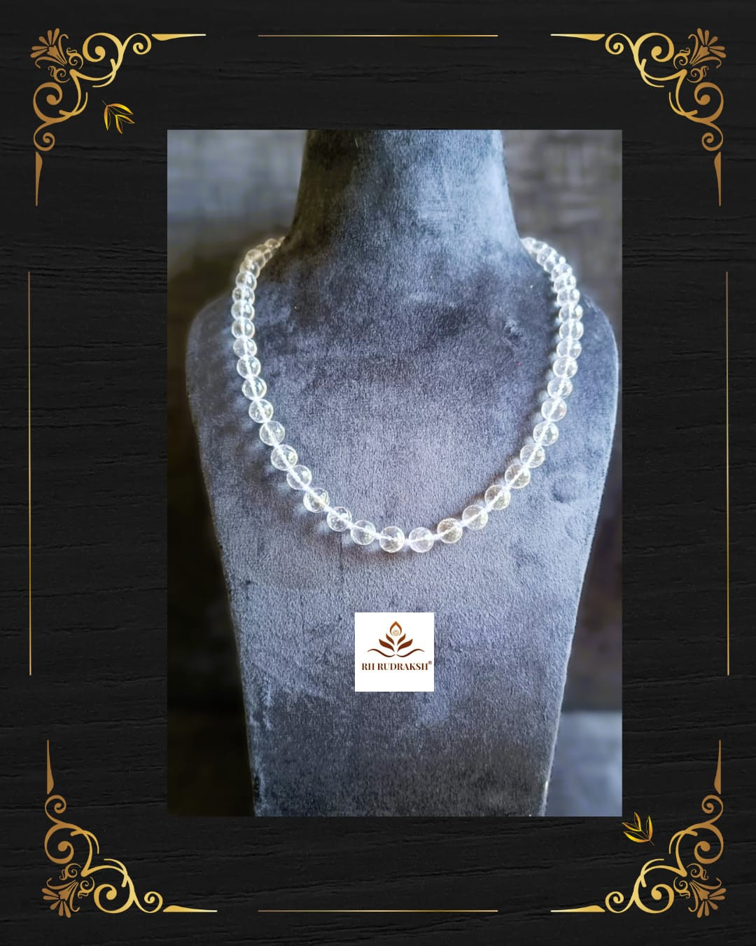 Sphatik Mala Round Beads- Diamond Cut - 10MM Approx 541 Beads