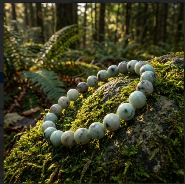 Natural Kiwi Jasper Bracelet