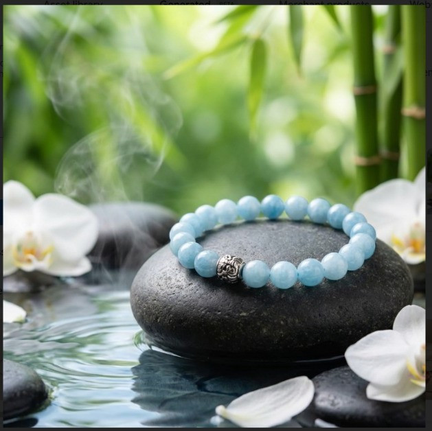 Aquamarine Stone Bracelet