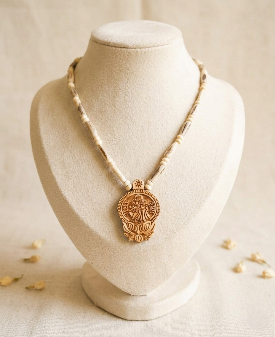 Tulsi Mala - With RADHA KRISHNA Pendant with  LOTUS