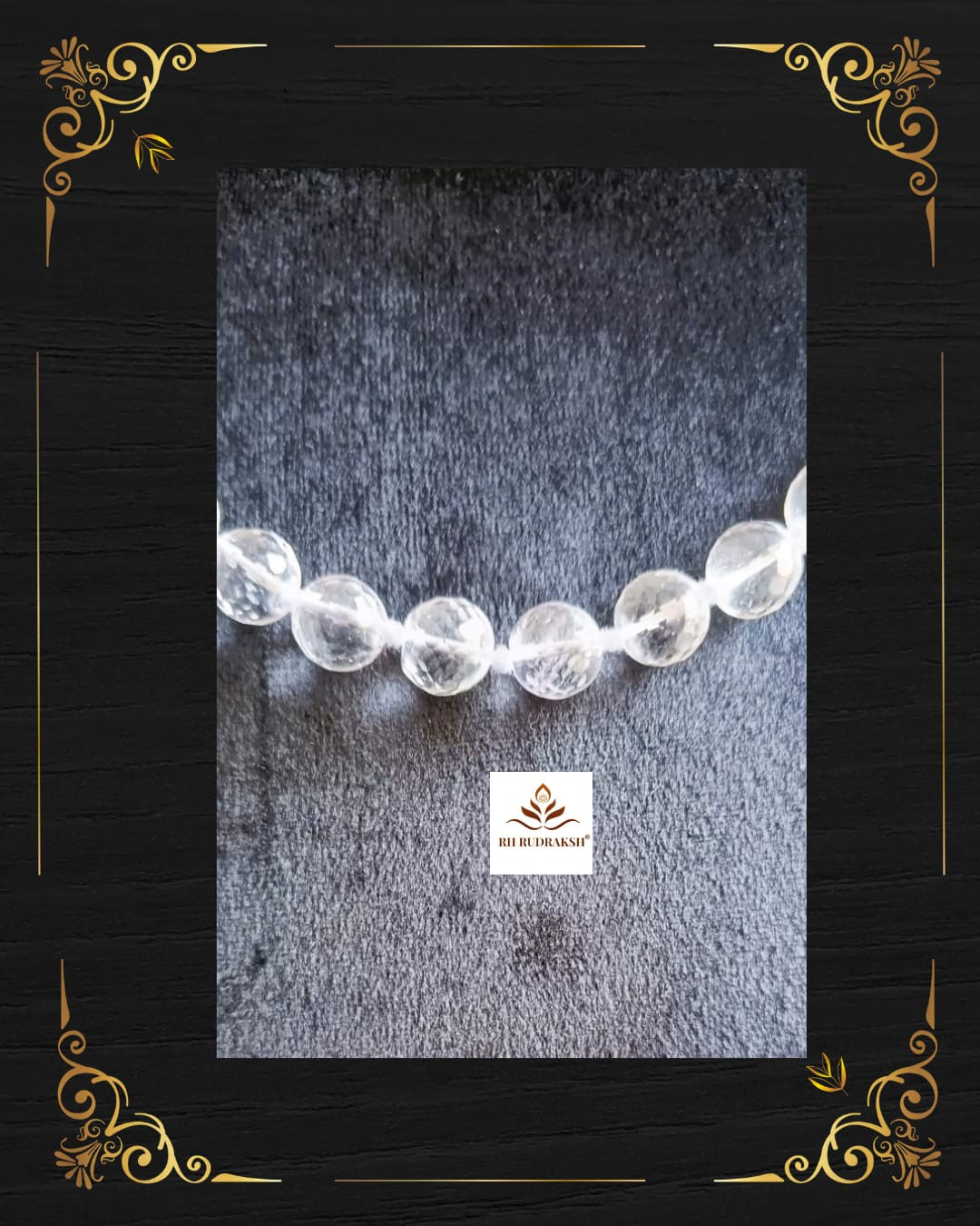 Sphatik Mala Round Beads- Diamond Cut - 10MM Approx 541 Beads