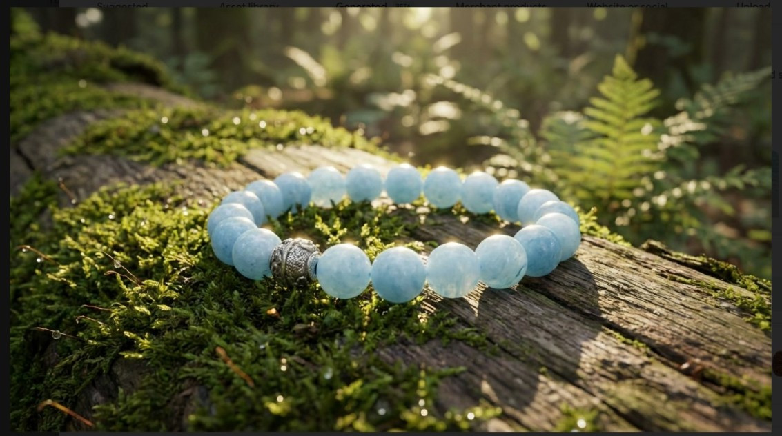 Aquamarine Stone Bracelet