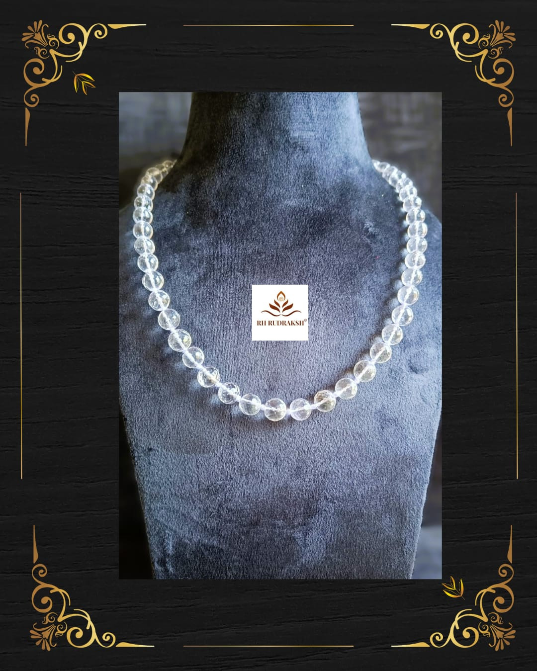 Sphatik Mala Round Beads- Diamond Cut - 10MM Approx 541 Beads