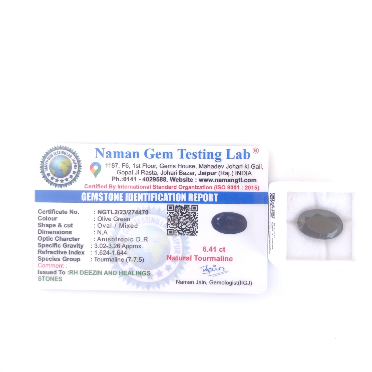 Black Tourmaline Stone - 641 Carat