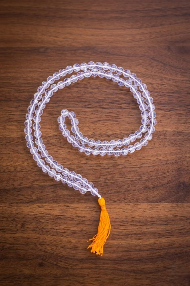 Image of Sphatik Mala (Round Beads) 9 MM - 108+1 Beads A Class