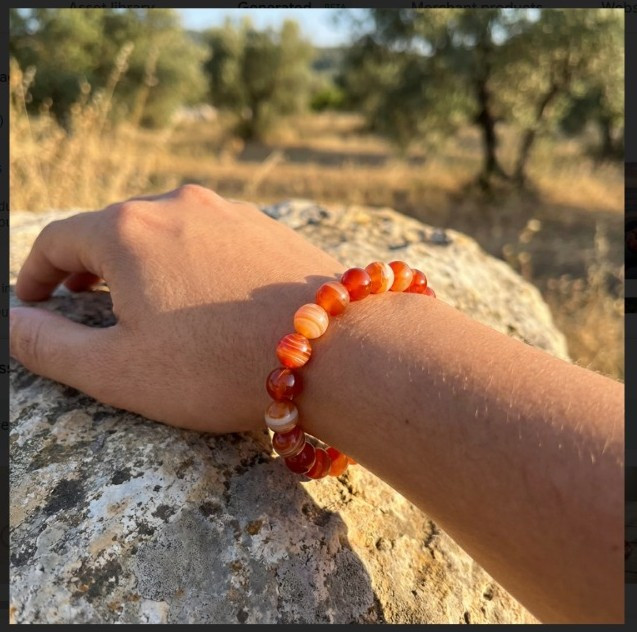 Red Carnelian Stone Bracelet