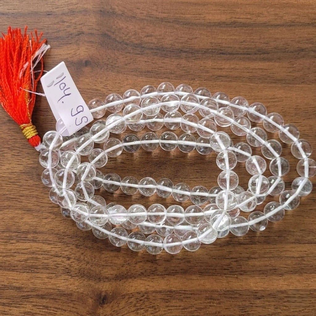 Sphatik Mala Round Beads- Super Fine Quality 9 MM - 1081 Beads