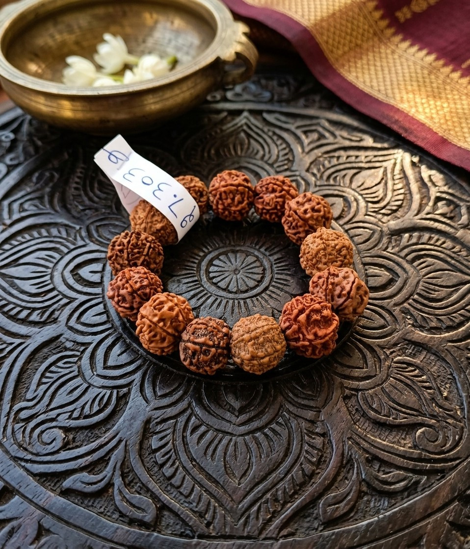 7 Mukhi Nepali Rudraksh Bracelet 145MM-15MM