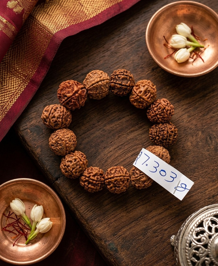 7 Mukhi Nepali Rudraksh Bracelet 145MM-15MM