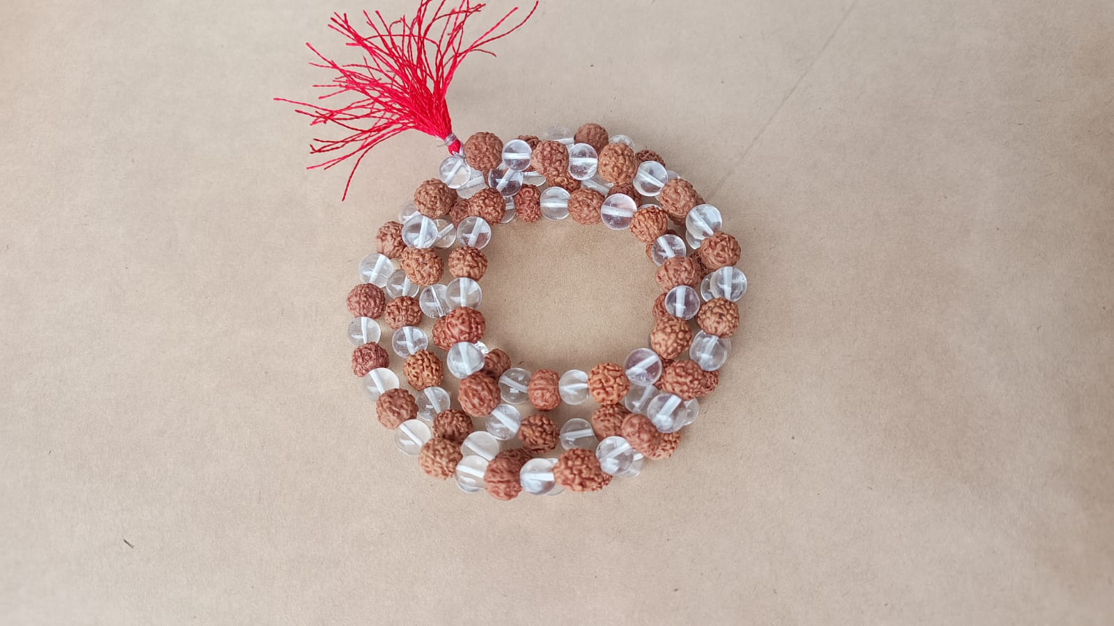 Rudraksh Sphatik Mala8 MM - 1081Beads