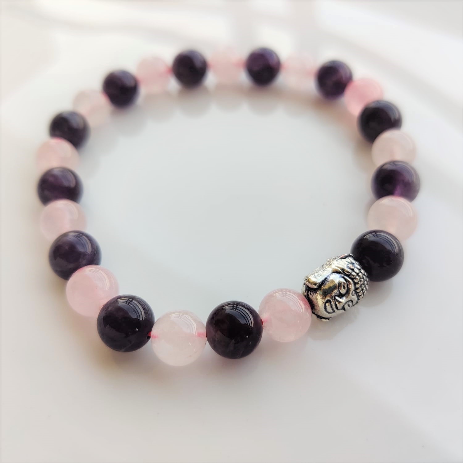 Rose Quartz Amethyst Bracelet
