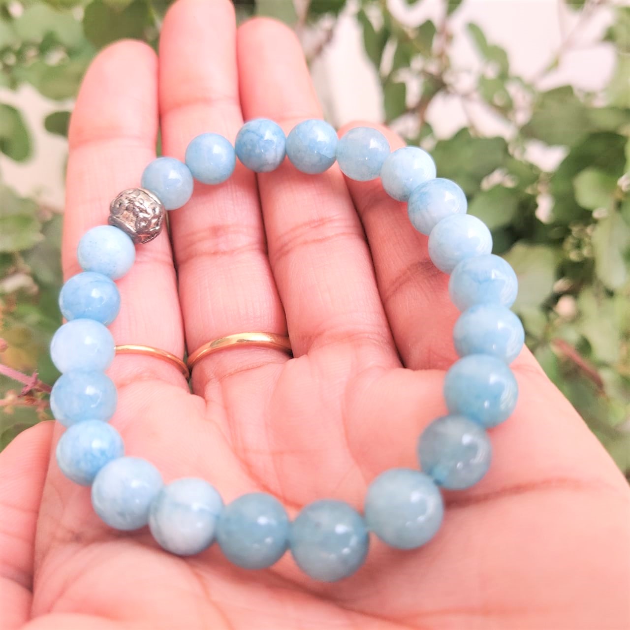 Aquamarine Stone Bracelet