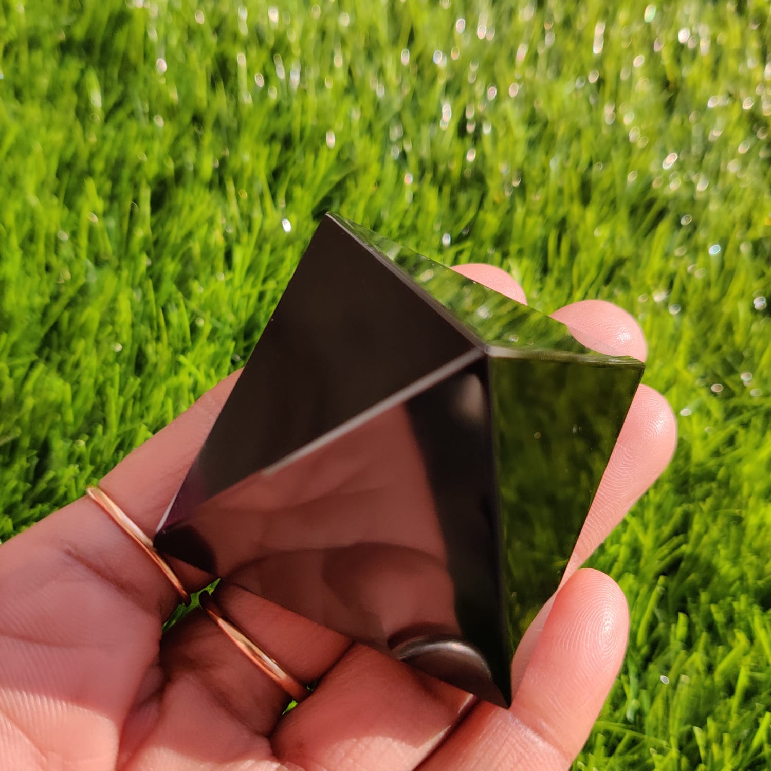 Black Obsidian Pyramid For Protection