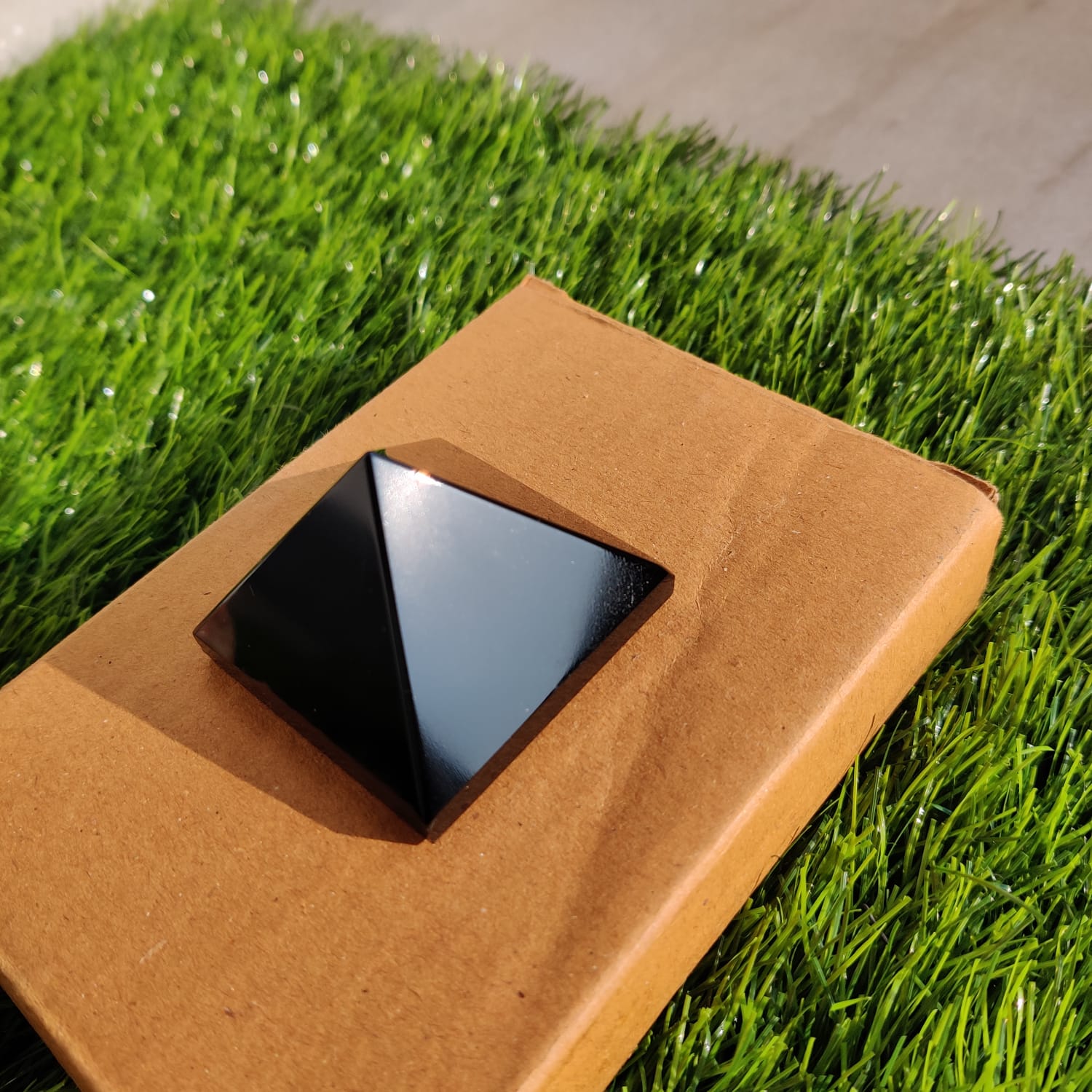 Black Obsidian Pyramid For Protection