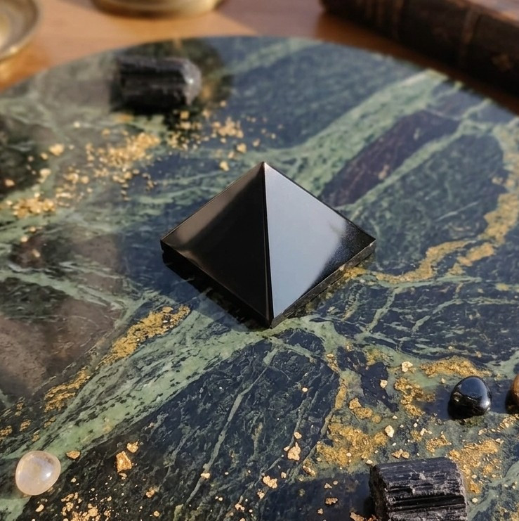 Black Obsidian Pyramid For Protection