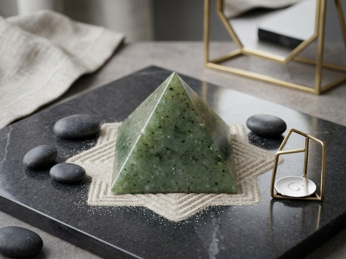 Green Aventurine  Pyramid - Stone of Opportunity  Finance